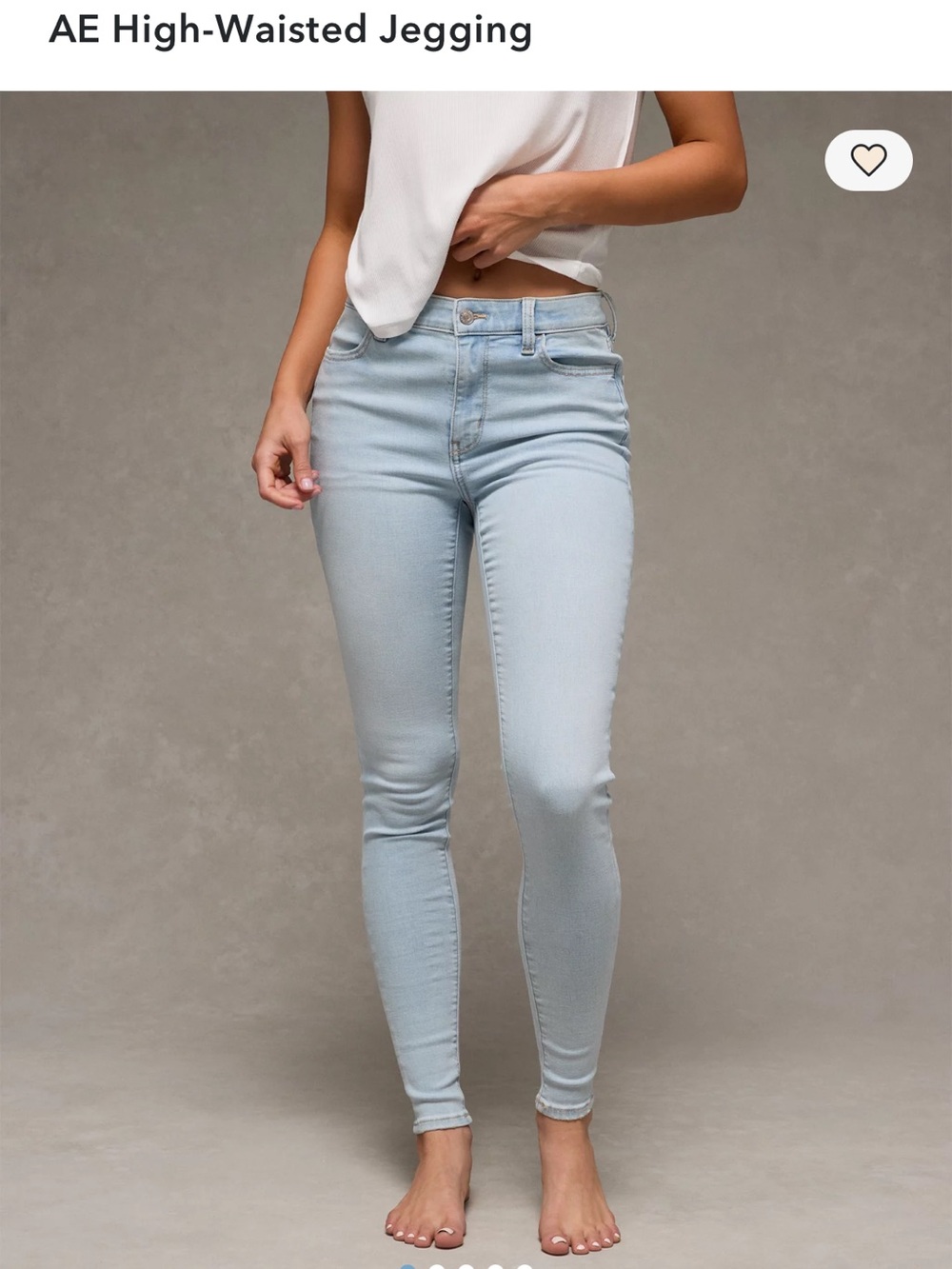American Eagle Outfitters Light Blue High-Rise Jeggings